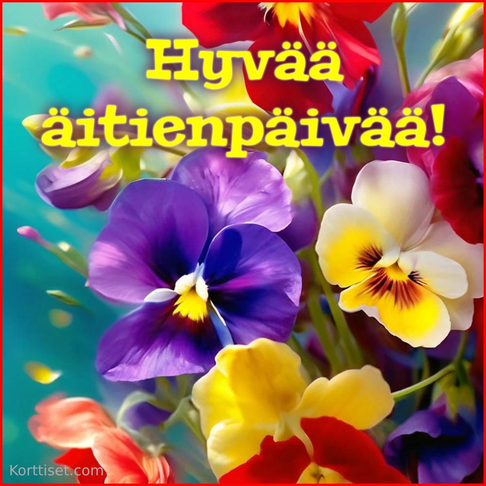 Äitienpäiväkortti Orvokki